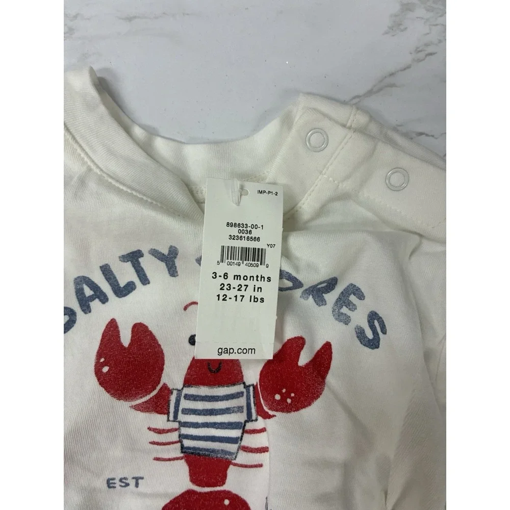 4x Baby Gap 3-6 Months Boy Bundle NWT - Lobster Outfit, 2 Bear And Car Outfit